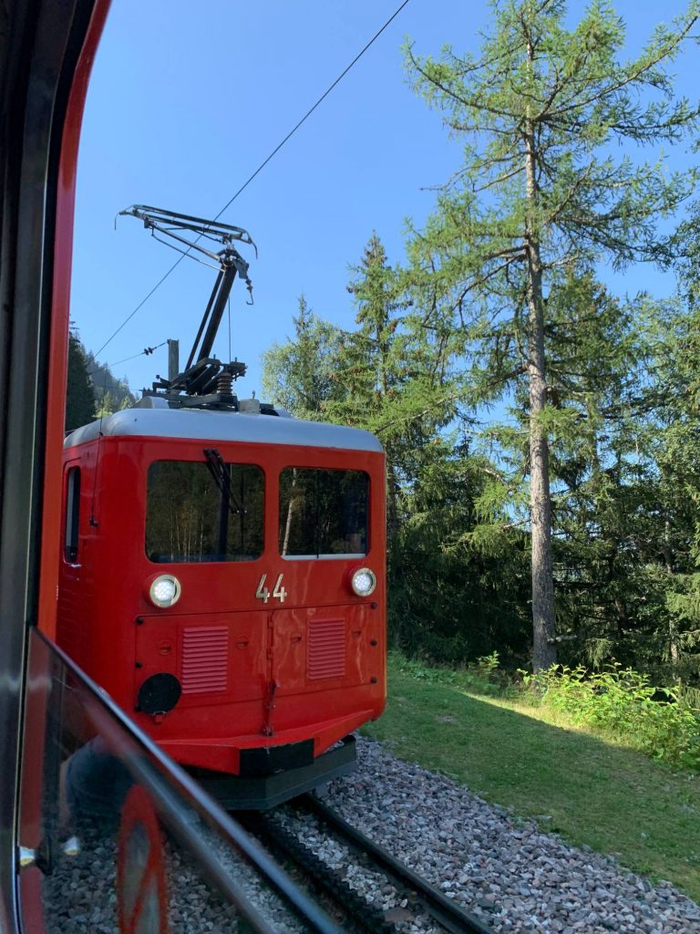 Gare du train du Montenvers à Chamonix point de départ pour la Mer de Glace
